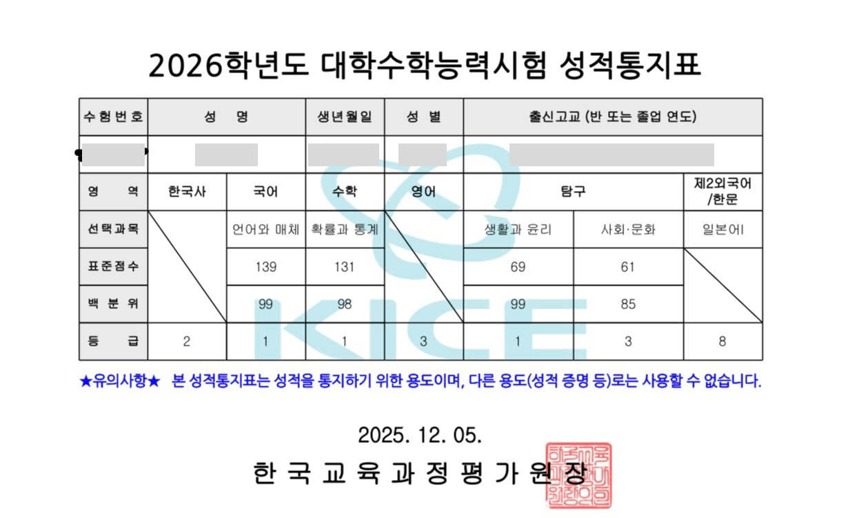 성적증명서